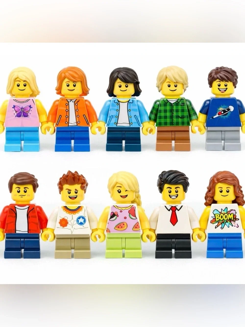 LEGO Child Minifigures Lot of 10 Random Kids Figures Short Legs Clean
